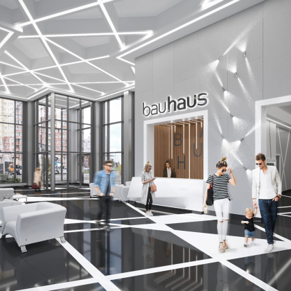 ЖК «BAUHAUS», интерьеры общественных пространств