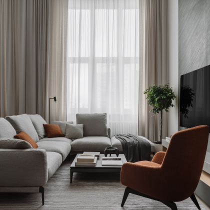 Лаконичный пентхаус 270 м² в Москве