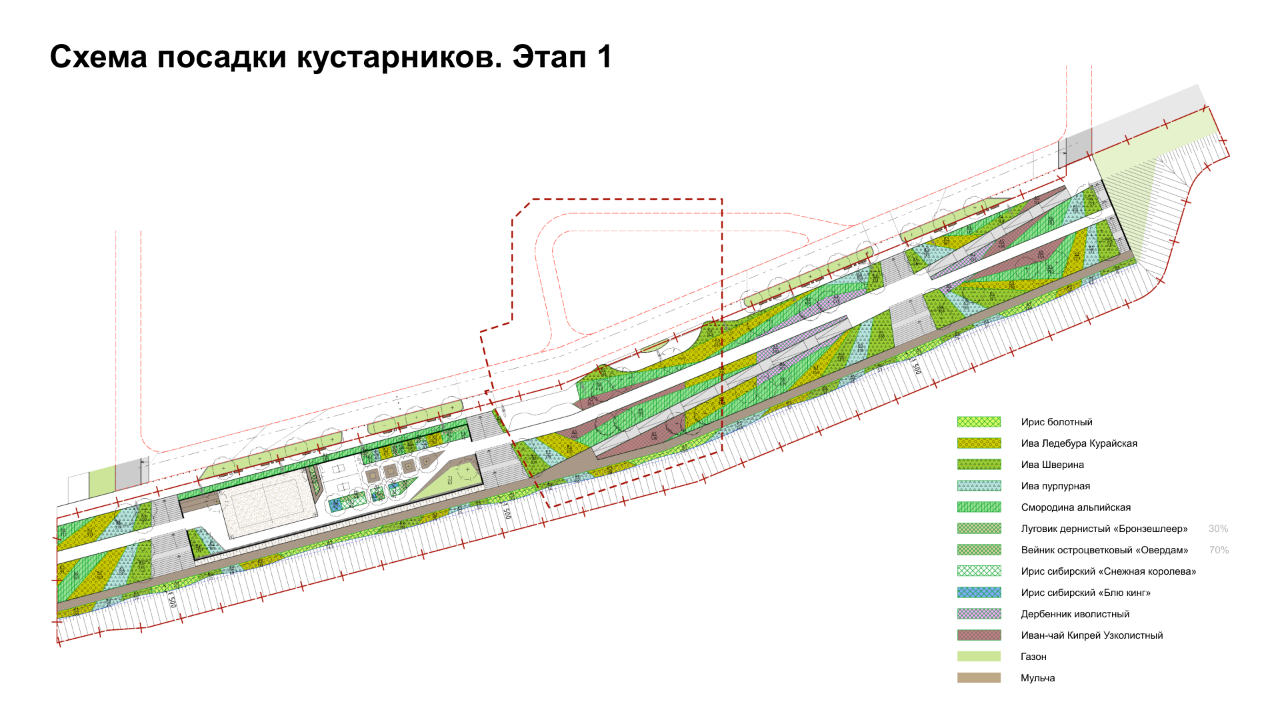 Реализованный проект, Ландшафтный дизайн и городская среда, 2021, Россия, Новосибирск, Рекреационная, Эконом, 36700 м²